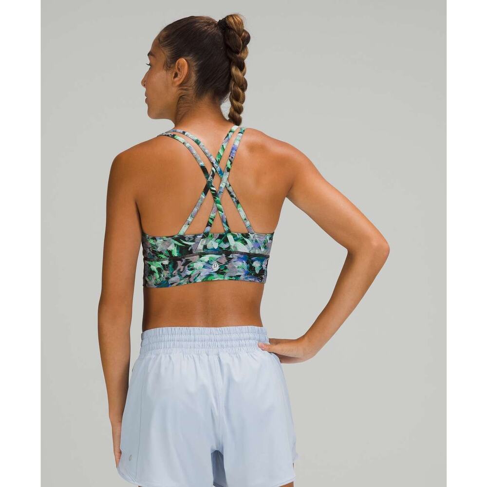 Lululemon Energy Bra Longline, B–D Cups Size 6 Floral - Picture 2 of 7